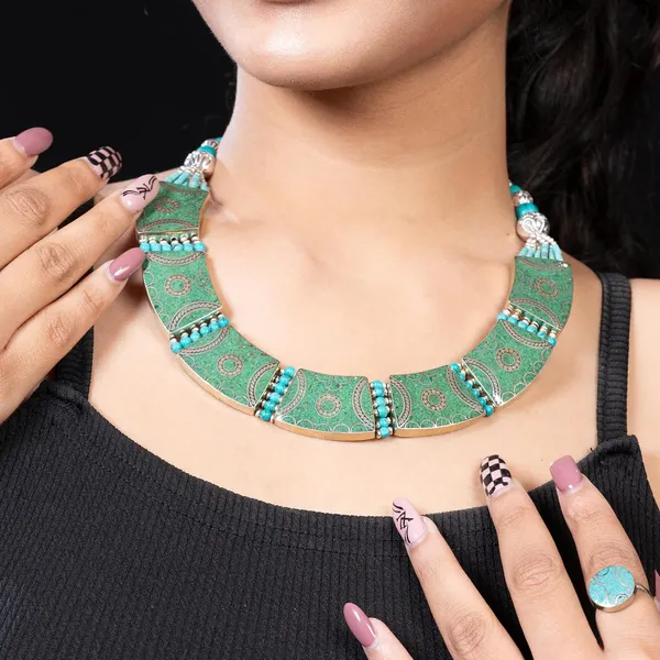 Handcrafted_Hamsa_Nepali_Necklace_Set_For_Women_Girls_Tibetan_Afghani_Metal_Beaded_Jewellery_Set_With_Necklace_Bracelet_Earrings_Ring