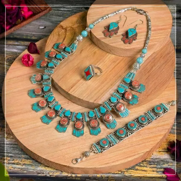Handcrafted_Hamsa_Nepali_Necklace_Set_For_Women_Girls_Tibetan_Afghani_Metal_Beaded_Jewellery_Set_With_Necklace_Bracelet_Earrings_Ring