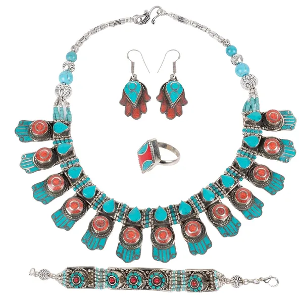 Handcrafted_Hamsa_Nepali_Necklace_Set_For_Women_Girls_Tibetan_Afghani_Metal_Beaded_Jewellery_Set_With_Necklace_Bracelet_Earrings_Ring