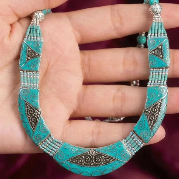 Handcrafted_Hamsa_Nepali_Necklace_Set_For_Women_Girls_Tibetan_Afghani_Metal_Beaded_Jewellery_Set_With_Necklace_Bracelet_Earrings_Ring