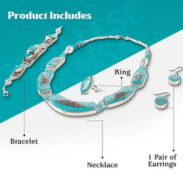 Handcrafted_Hamsa_Nepali_Necklace_Set_For_Women_Girls_Tibetan_Afghani_Metal_Beaded_Jewellery_Set_With_Necklace_Bracelet_Earrings_Ring