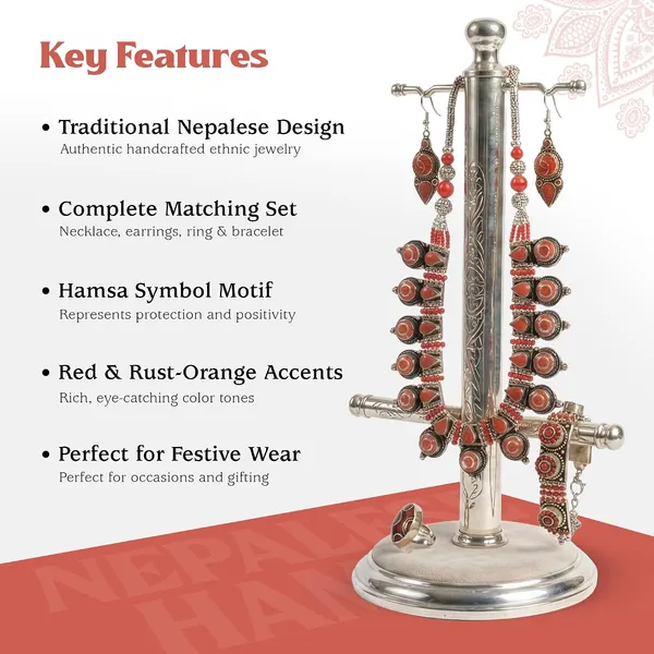 Handcrafted_Hamsa_Nepali_Necklace_Set_For_Women_Girls_Tibetan_Afghani_Metal_Beaded_Jewellery_Set_With_Necklace_Bracelet_Earrings_Ring