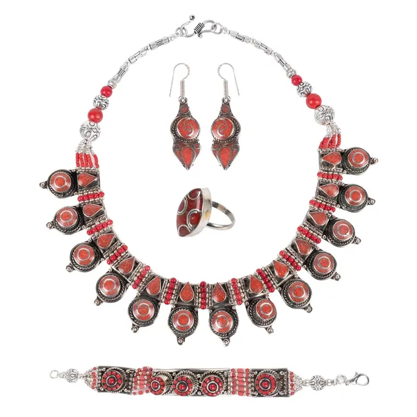 Handcrafted_Hamsa_Nepali_Necklace_Set_For_Women_Girls_Tibetan_Afghani_Metal_Beaded_Jewellery_Set_With_Necklace_Bracelet_Earrings_Ring