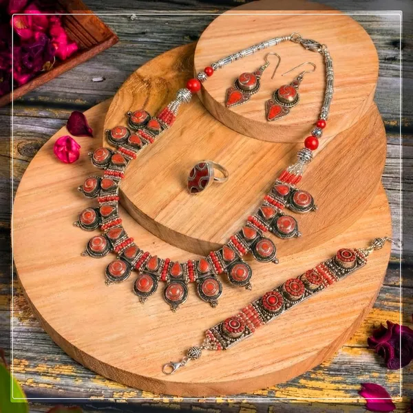Handcrafted_Hamsa_Nepali_Necklace_Set_For_Women_Girls_Tibetan_Afghani_Metal_Beaded_Jewellery_Set_With_Necklace_Bracelet_Earrings_Ring