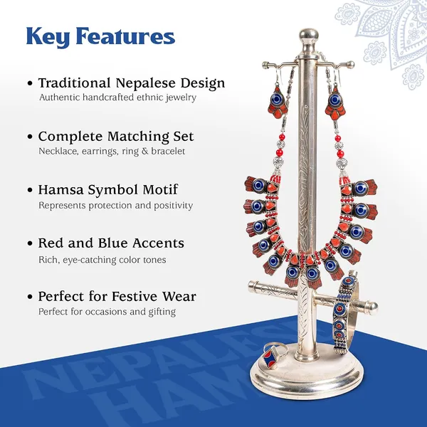 Handcrafted_Hamsa_Nepali_Necklace_Set_For_Women_Girls_Tibetan_Afghani_Metal_Beaded_Jewellery_Set_With_Necklace_Bracelet_Earrings_Ring