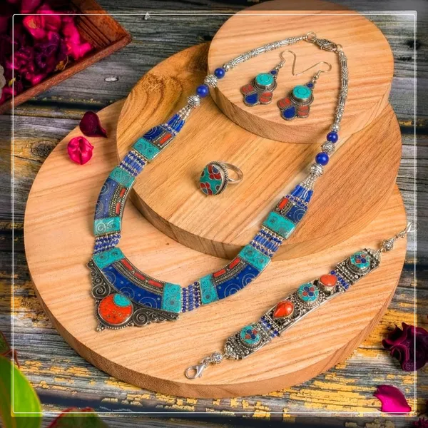 Handcrafted_Hamsa_Nepali_Necklace_Set_For_Women_Girls_Tibetan_Afghani_Metal_Beaded_Jewellery_Set_With_Necklace_Bracelet_Earrings_Ring