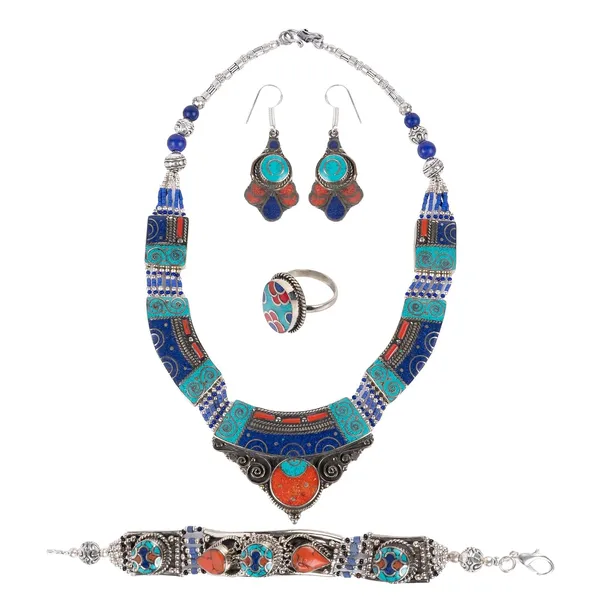 Handcrafted_Hamsa_Nepali_Necklace_Set_For_Women_Girls_Tibetan_Afghani_Metal_Beaded_Jewellery_Set_With_Necklace_Bracelet_Earrings_Ring