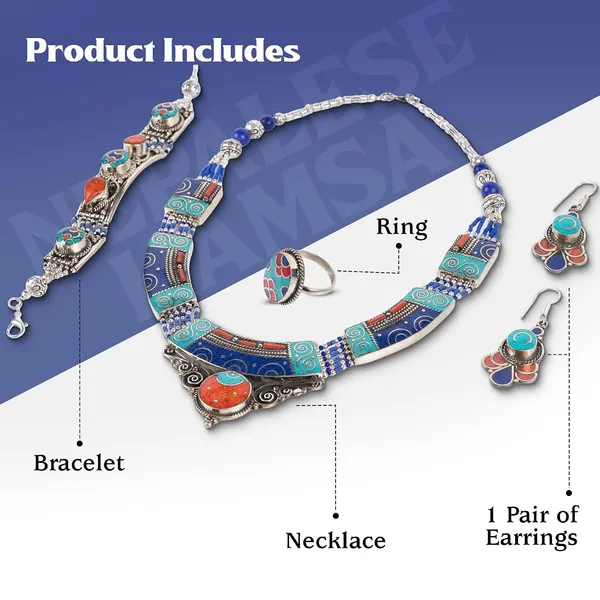 Handcrafted_Hamsa_Nepali_Necklace_Set_For_Women_Girls_Tibetan_Afghani_Metal_Beaded_Jewellery_Set_With_Necklace_Bracelet_Earrings_Ring