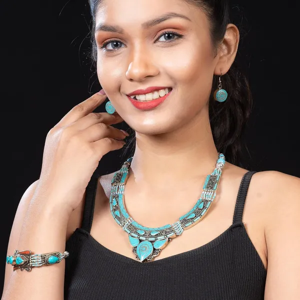 Handcrafted_Hamsa_Nepali_Necklace_Set_For_Women_Girls_Tibetan_Afghani_Metal_Beaded_Jewellery_Set_With_Necklace_Bracelet_Earrings_Ring