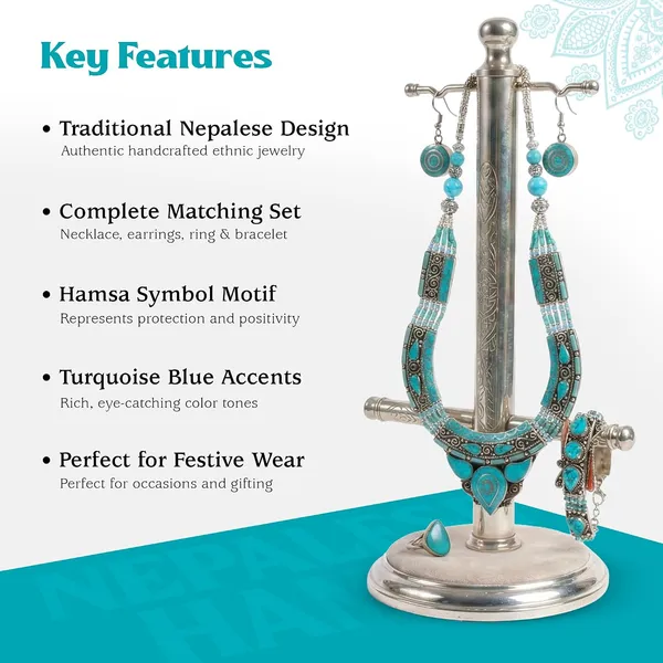 Handcrafted_Hamsa_Nepali_Necklace_Set_For_Women_Girls_Tibetan_Afghani_Metal_Beaded_Jewellery_Set_With_Necklace_Bracelet_Earrings_Ring