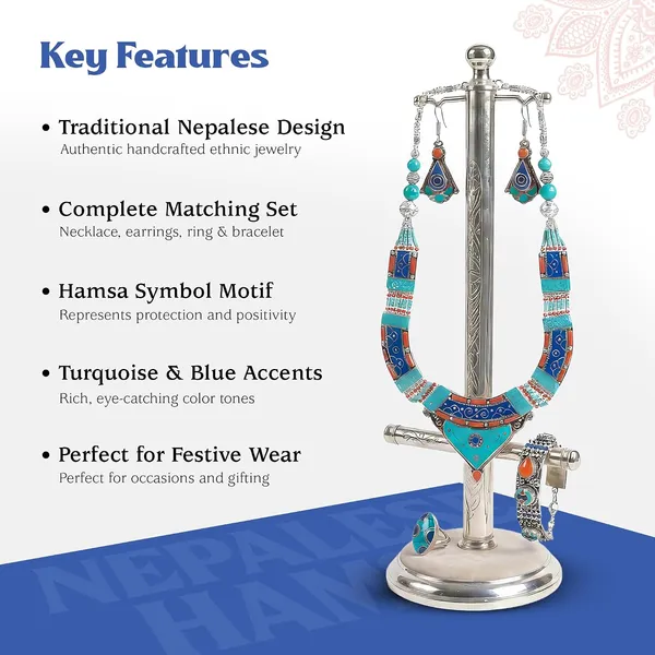 Handcrafted_Hamsa_Nepali_Necklace_Set_For_Women_Girls_Tibetan_Afghani_Metal_Beaded_Jewellery_Set_With_Necklace_Bracelet_Earrings_Ring