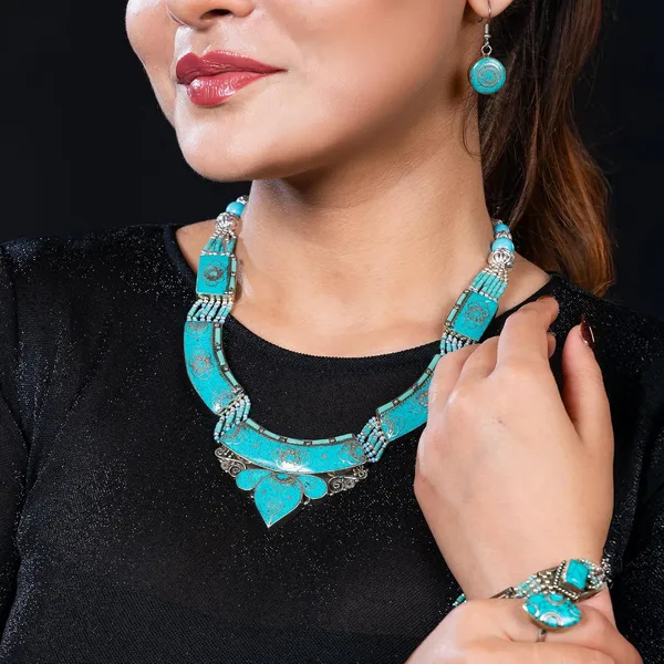 Handcrafted_Hamsa_Nepali_Necklace_Set_For_Women_Girls_Tibetan_Afghani_Metal_Beaded_Jewellery_Set_With_Necklace_Bracelet_Earrings_Ring