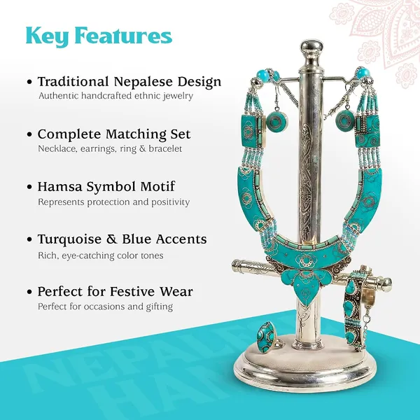 Handcrafted_Hamsa_Nepali_Necklace_Set_For_Women_Girls_Tibetan_Afghani_Metal_Beaded_Jewellery_Set_With_Necklace_Bracelet_Earrings_Ring
