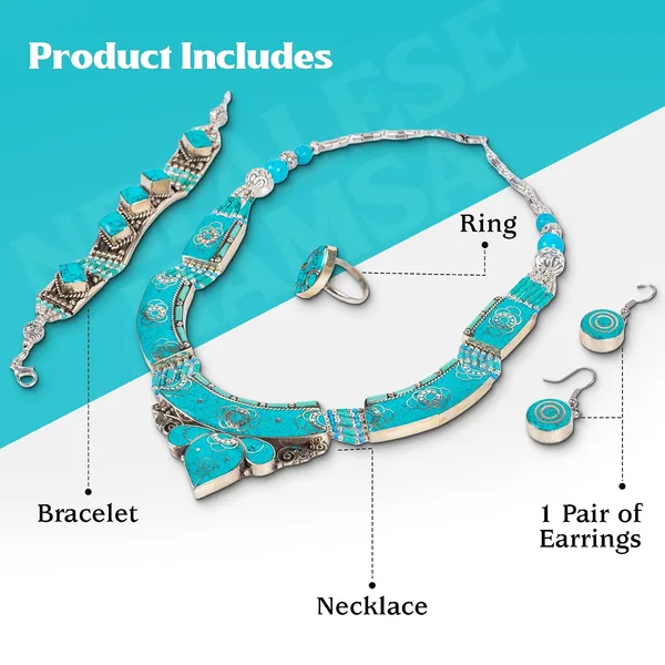 Handcrafted_Hamsa_Nepali_Necklace_Set_For_Women_Girls_Tibetan_Afghani_Metal_Beaded_Jewellery_Set_With_Necklace_Bracelet_Earrings_Ring