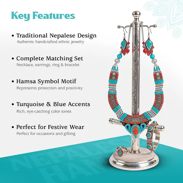 Handcrafted_Hamsa_Nepali_Necklace_Set_For_Women_Girls_Tibetan_Afghani_Metal_Beaded_Jewellery_Set_With_Necklace_Bracelet_Earrings_Ring