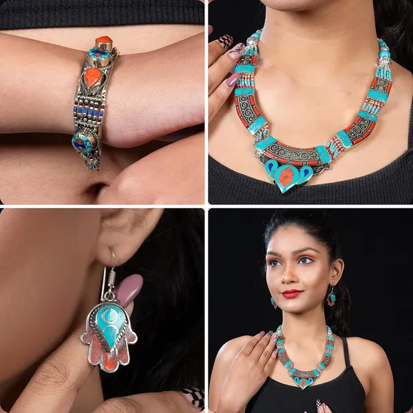 Handcrafted_Hamsa_Nepali_Necklace_Set_For_Women_Girls_Tibetan_Afghani_Metal_Beaded_Jewellery_Set_With_Necklace_Bracelet_Earrings_Ring