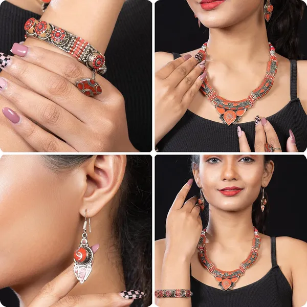 Handcrafted_Hamsa_Nepali_Necklace_Set_For_Women_Girls_Tibetan_Afghani_Metal_Beaded_Jewellery_Set_With_Necklace_Bracelet_Earrings_Ring