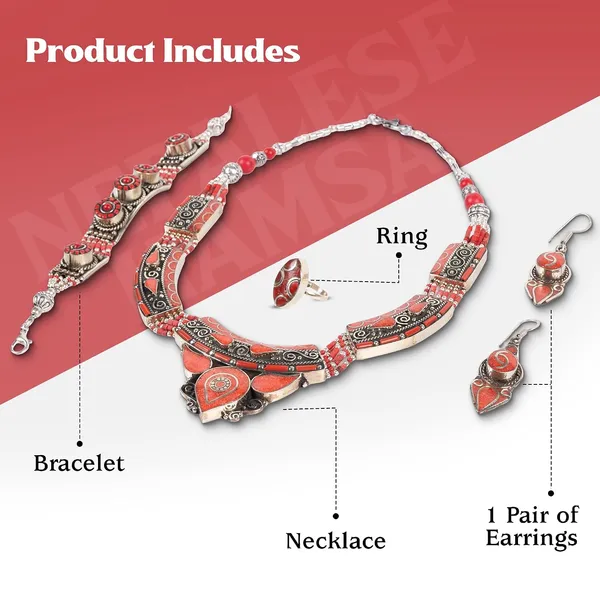 Handcrafted_Hamsa_Nepali_Necklace_Set_For_Women_Girls_Tibetan_Afghani_Metal_Beaded_Jewellery_Set_With_Necklace_Bracelet_Earrings_Ring