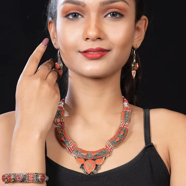 Handcrafted_Hamsa_Nepali_Necklace_Set_For_Women_Girls_Tibetan_Afghani_Metal_Beaded_Jewellery_Set_With_Necklace_Bracelet_Earrings_Ring