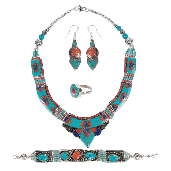 Handcrafted_Hamsa_Nepali_Necklace_Set_For_Women_Girls_Tibetan_Afghani_Metal_Beaded_Jewellery_Set_With_Necklace_Bracelet_Earrings_Ring