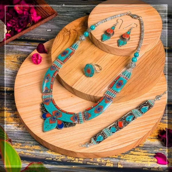 Handcrafted_Hamsa_Nepali_Necklace_Set_For_Women_Girls_Tibetan_Afghani_Metal_Beaded_Jewellery_Set_With_Necklace_Bracelet_Earrings_Ring