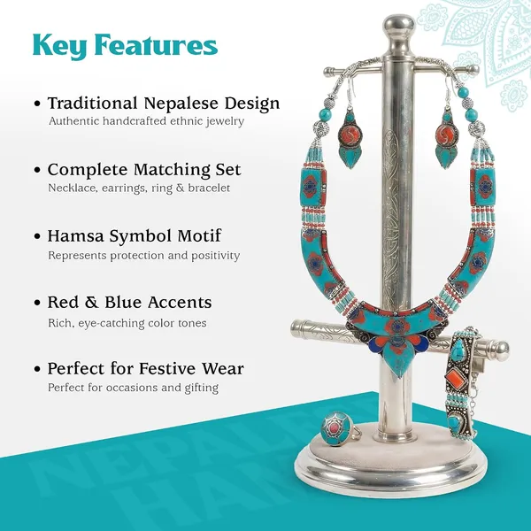 Handcrafted_Hamsa_Nepali_Necklace_Set_For_Women_Girls_Tibetan_Afghani_Metal_Beaded_Jewellery_Set_With_Necklace_Bracelet_Earrings_Ring