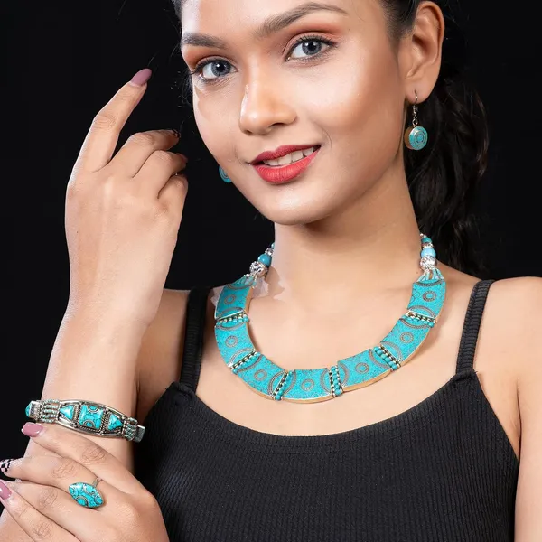 Handcrafted_Hamsa_Nepali_Necklace_Set_For_Women_Girls_Tibetan_Afghani_Metal_Beaded_Jewellery_Set_With_Necklace_Bracelet_Earrings_Ring