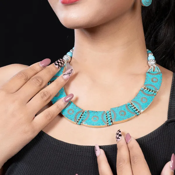 Handcrafted_Hamsa_Nepali_Necklace_Set_For_Women_Girls_Tibetan_Afghani_Metal_Beaded_Jewellery_Set_With_Necklace_Bracelet_Earrings_Ring