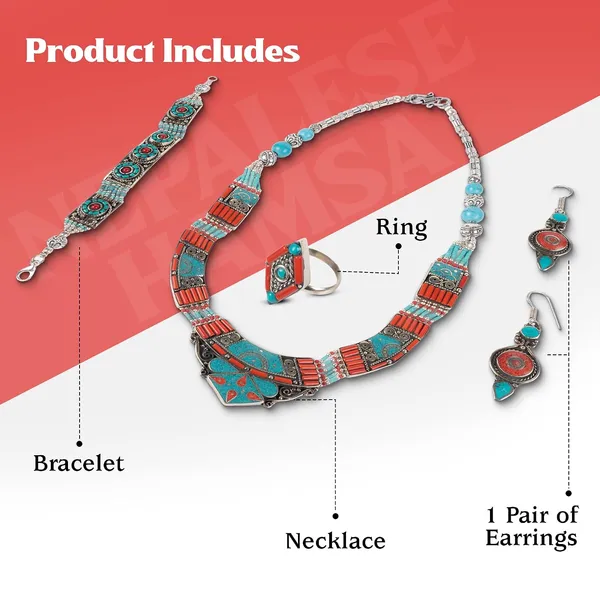 Handcrafted_Hamsa_Nepali_Necklace_Set_For_Women_Girls_Tibetan_Afghani_Metal_Beaded_Jewellery_Set_With_Necklace_Bracelet_Earrings_Ring