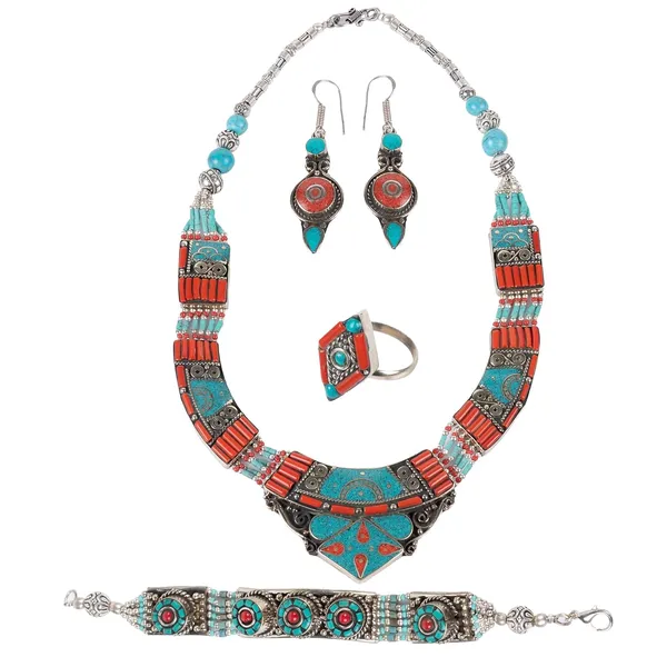 Handcrafted_Hamsa_Nepali_Necklace_Set_For_Women_Girls_Tibetan_Afghani_Metal_Beaded_Jewellery_Set_With_Necklace_Bracelet_Earrings_Ring