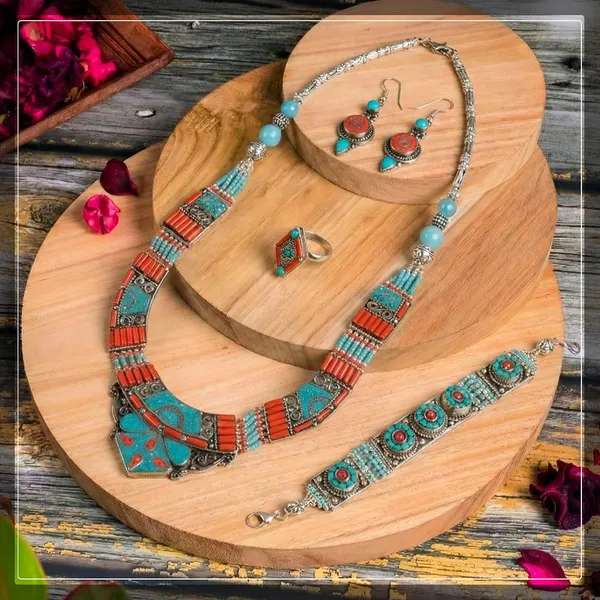 Handcrafted_Hamsa_Nepali_Necklace_Set_For_Women_Girls_Tibetan_Afghani_Metal_Beaded_Jewellery_Set_With_Necklace_Bracelet_Earrings_Ring