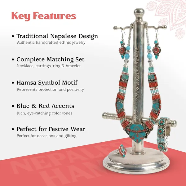 Handcrafted_Hamsa_Nepali_Necklace_Set_For_Women_Girls_Tibetan_Afghani_Metal_Beaded_Jewellery_Set_With_Necklace_Bracelet_Earrings_Ring