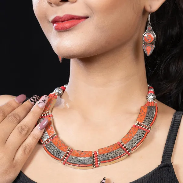 Handcrafted_Hamsa_Nepali_Necklace_Set_For_Women_Girls_Tibetan_Afghani_Metal_Beaded_Jewellery_Set_With_Necklace_Bracelet_Earrings_Ring