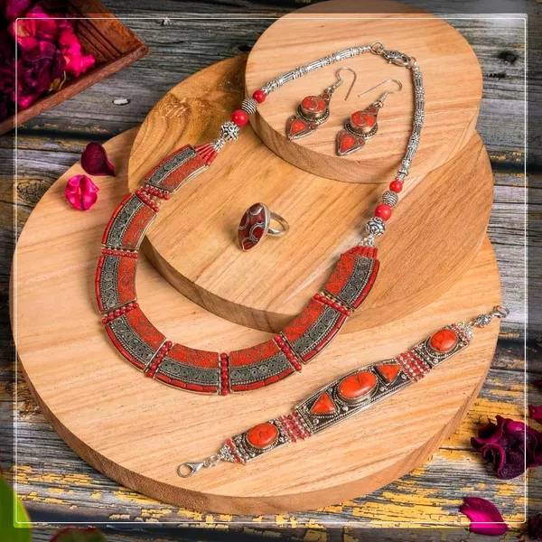 Handcrafted_Hamsa_Nepali_Necklace_Set_For_Women_Girls_Tibetan_Afghani_Metal_Beaded_Jewellery_Set_With_Necklace_Bracelet_Earrings_Ring