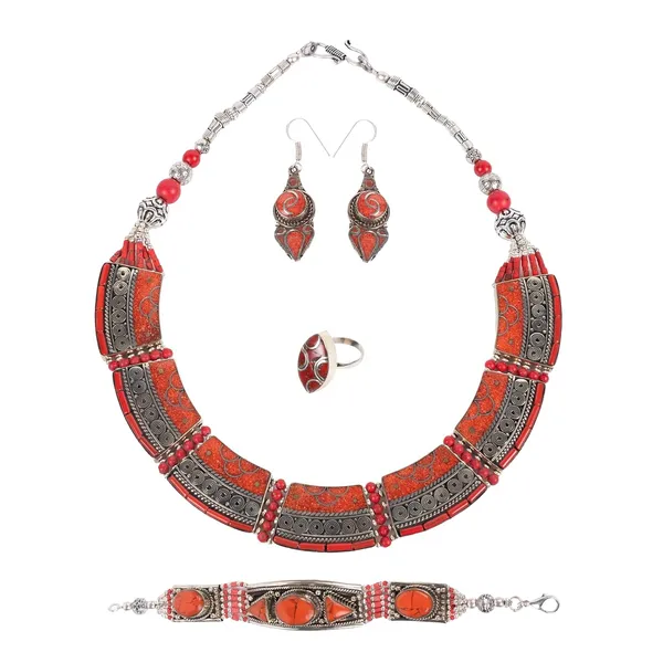 Handcrafted_Hamsa_Nepali_Necklace_Set_For_Women_Girls_Tibetan_Afghani_Metal_Beaded_Jewellery_Set_With_Necklace_Bracelet_Earrings_Ring