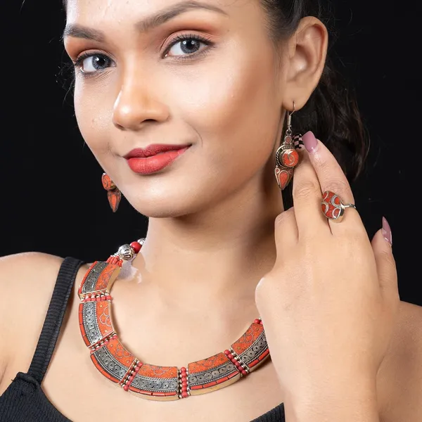 Handcrafted_Hamsa_Nepali_Necklace_Set_For_Women_Girls_Tibetan_Afghani_Metal_Beaded_Jewellery_Set_With_Necklace_Bracelet_Earrings_Ring