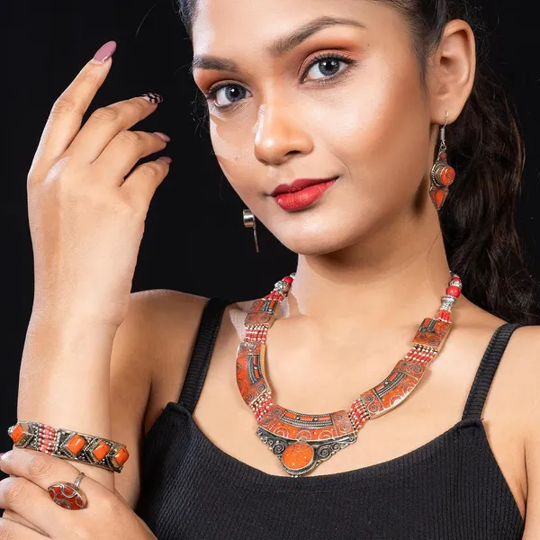 Handcrafted_Hamsa_Nepali_Necklace_Set_For_Women_Girls_Tibetan_Afghani_Metal_Beaded_Jewellery_Set_With_Necklace_Bracelet_Earrings_Ring