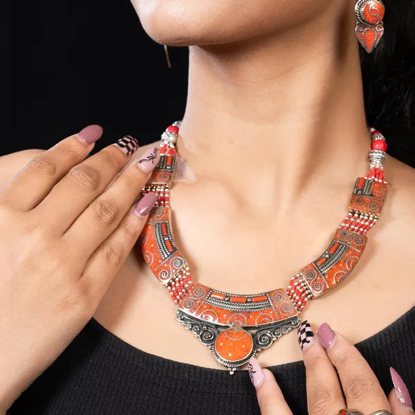 Handcrafted_Hamsa_Nepali_Necklace_Set_For_Women_Girls_Tibetan_Afghani_Metal_Beaded_Jewellery_Set_With_Necklace_Bracelet_Earrings_Ring