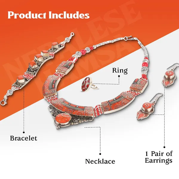 Handcrafted_Hamsa_Nepali_Necklace_Set_For_Women_Girls_Tibetan_Afghani_Metal_Beaded_Jewellery_Set_With_Necklace_Bracelet_Earrings_Ring