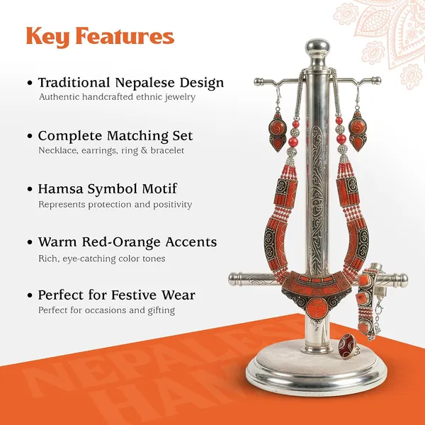 Handcrafted_Hamsa_Nepali_Necklace_Set_For_Women_Girls_Tibetan_Afghani_Metal_Beaded_Jewellery_Set_With_Necklace_Bracelet_Earrings_Ring