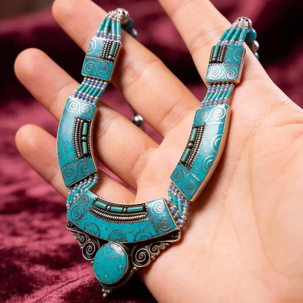Handcrafted_Hamsa_Nepali_Necklace_Set_For_Women_Girls_Tibetan_Afghani_Metal_Beaded_Jewellery_Set_With_Necklace_Bracelet_Earrings_Ring