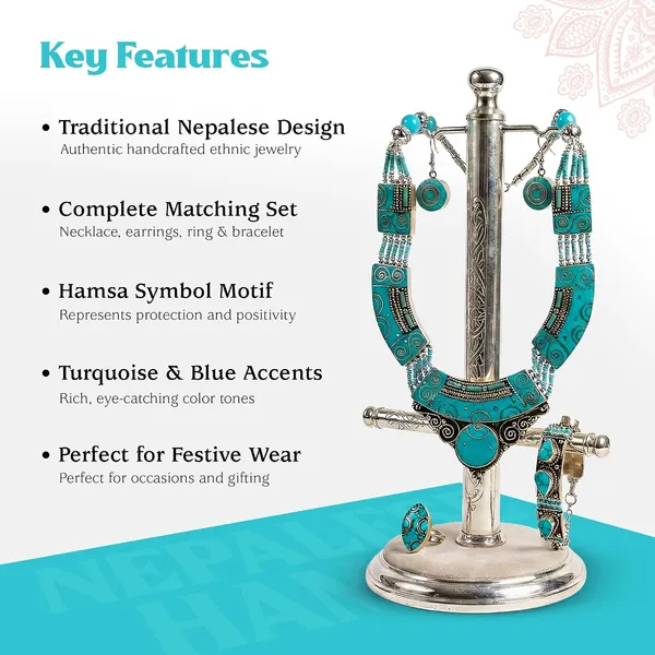 Handcrafted_Hamsa_Nepali_Necklace_Set_For_Women_Girls_Tibetan_Afghani_Metal_Beaded_Jewellery_Set_With_Necklace_Bracelet_Earrings_Ring
