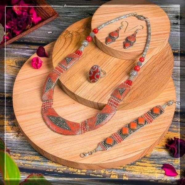 Handcrafted_Hamsa_Nepali_Necklace_Set_For_Women_Girls_Tibetan_Afghani_Metal_Beaded_Jewellery_Set_With_Necklace_Bracelet_Earrings_Ring