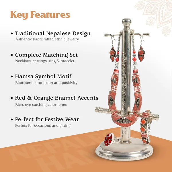 Handcrafted_Hamsa_Nepali_Necklace_Set_For_Women_Girls_Tibetan_Afghani_Metal_Beaded_Jewellery_Set_With_Necklace_Bracelet_Earrings_Ring