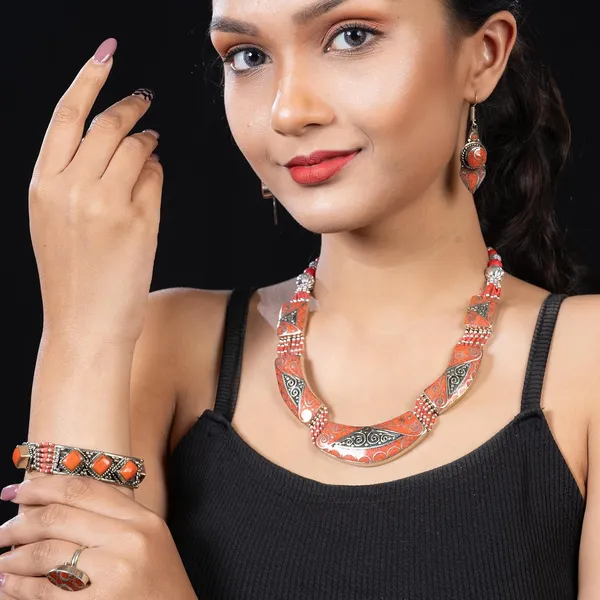 Handcrafted_Hamsa_Nepali_Necklace_Set_For_Women_Girls_Tibetan_Afghani_Metal_Beaded_Jewellery_Set_With_Necklace_Bracelet_Earrings_Ring