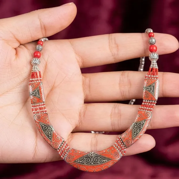 Handcrafted_Hamsa_Nepali_Necklace_Set_For_Women_Girls_Tibetan_Afghani_Metal_Beaded_Jewellery_Set_With_Necklace_Bracelet_Earrings_Ring