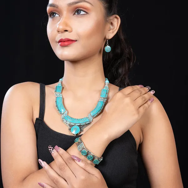 Handcrafted_Hamsa_Nepali_Necklace_Set_For_Women_Girls_Tibetan_Afghani_Metal_Beaded_Jewellery_Set_With_Necklace_Bracelet_Earrings_Ring
