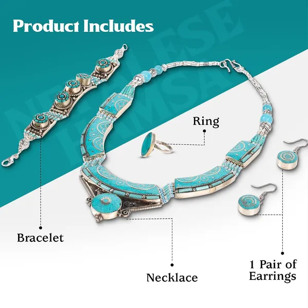 Handcrafted_Hamsa_Nepali_Necklace_Set_For_Women_Girls_Tibetan_Afghani_Metal_Beaded_Jewellery_Set_With_Necklace_Bracelet_Earrings_Ring