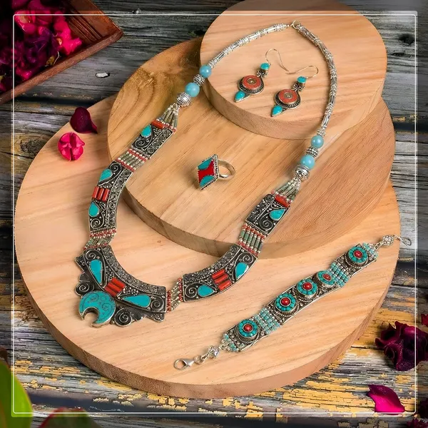 Handcrafted_Hamsa_Nepali_Necklace_Set_For_Women_Girls_Tibetan_Afghani_Metal_Beaded_Jewellery_Set_With_Necklace_Bracelet_Earrings_Ring