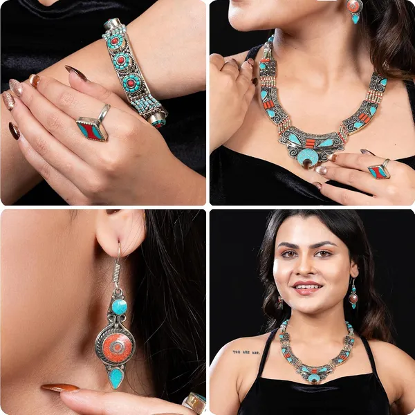Handcrafted_Hamsa_Nepali_Necklace_Set_For_Women_Girls_Tibetan_Afghani_Metal_Beaded_Jewellery_Set_With_Necklace_Bracelet_Earrings_Ring